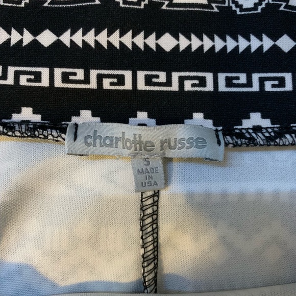 Black & White Aztec Print Skater Skirt - Picture 5 of 6